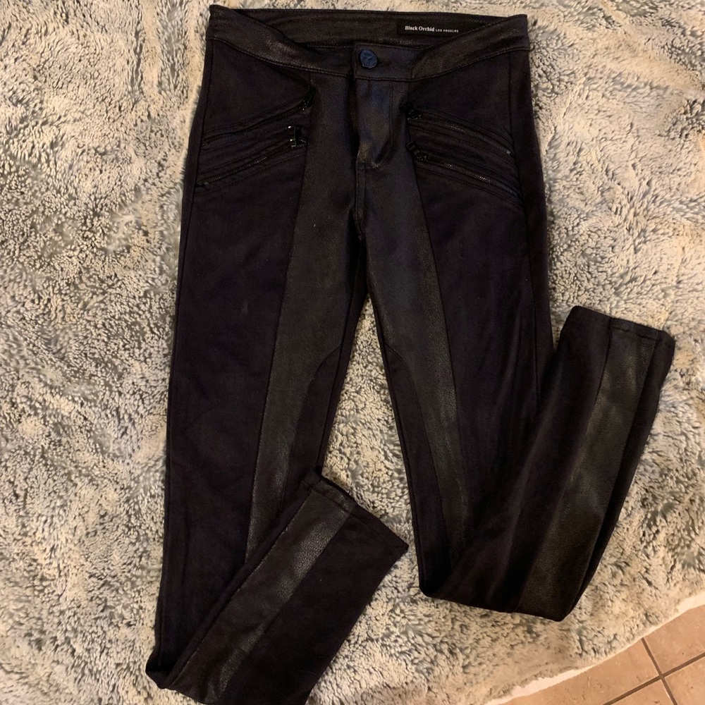 Suede Moto pants
